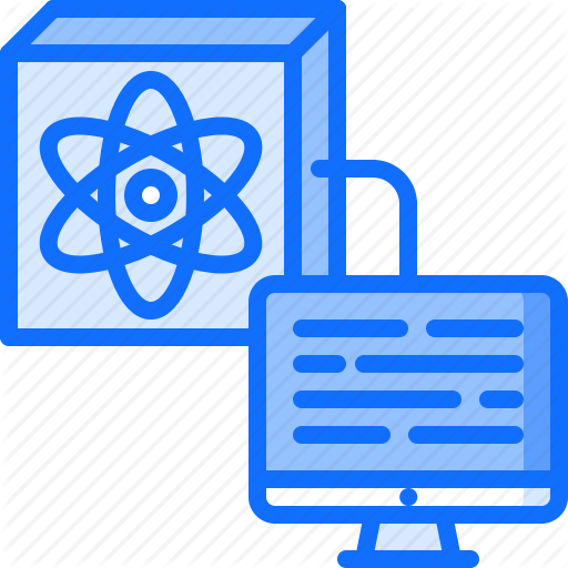 Atom, Computer, Future, Quantum, Science, Technology Icon