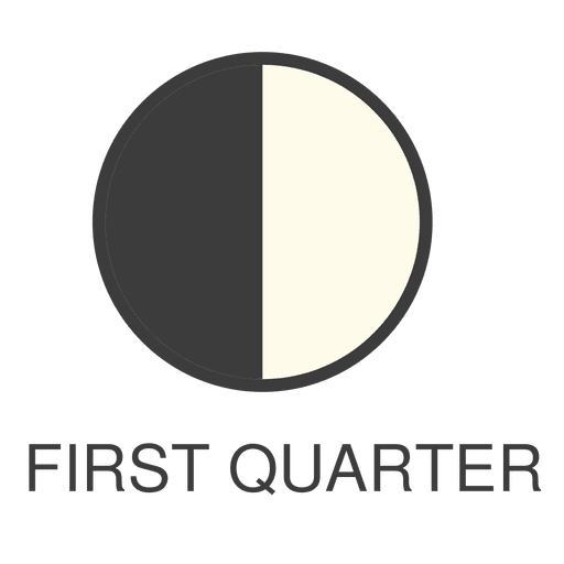 Moon First Quarter Icon