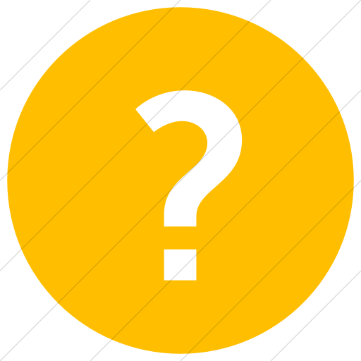 Simple Yellow Raphael Question Mark Circle Icon