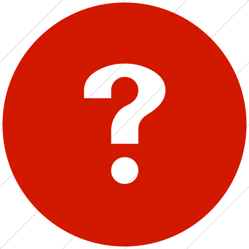 Flat Circle White On Red Classica Question Mark Icon