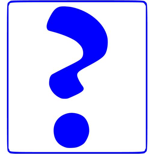 Blue Question Mark Icon