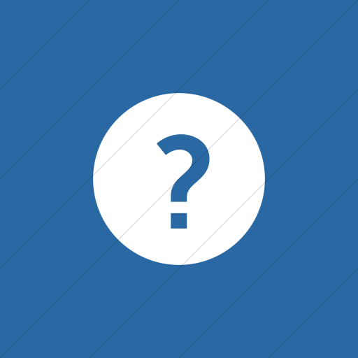 Flat Square White On Blue Raphael Question Mark Circle Icon