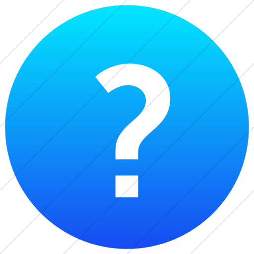 Simple Ios Blue Gradient Raphael Question Mark Circle Icon