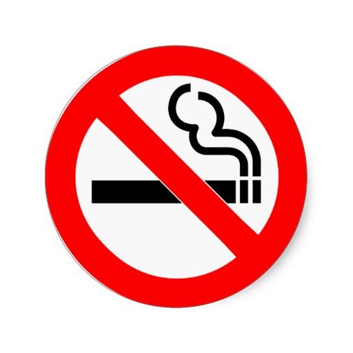 International Official Symbol No Smoking Sign Classic Round