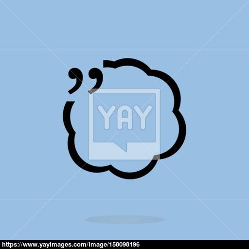 Vector Quotation Mark Speech Bubble Vector Quote Sign Icon Vector