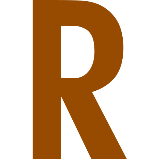 Brown Letter R Icon