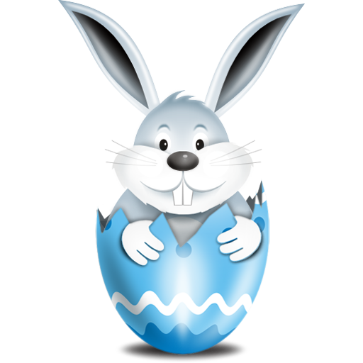Bunny In Blue Egg Icon, Comes