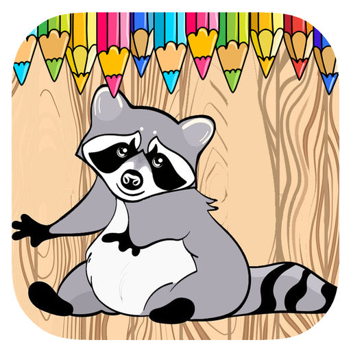 Coloring Book Game For Raccoon Edition