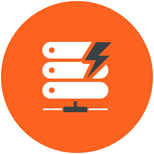 Rack, Server, Lightning Icon Free Of Web Hosting Technical