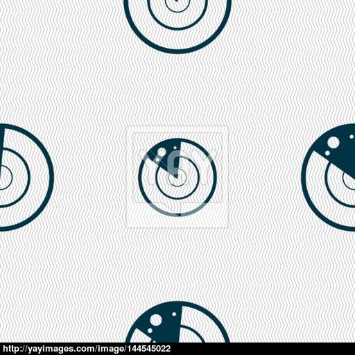 Radar Icon Sign Seamless Abstract Background With Geometric