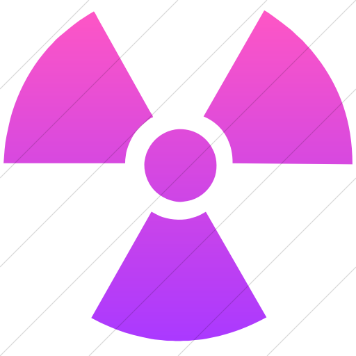 Simple Ios Pink Gradient Classica Warning Radiation Icon
