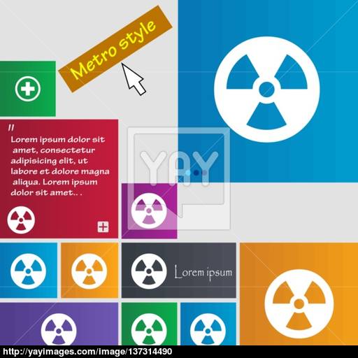 Radiation Icon Sign Buttons Modern Interface Website Buttons