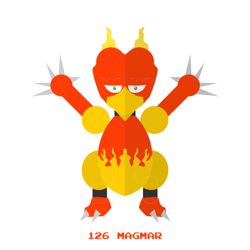 Fire, Kanto, Magmar, Magmar Fire, Pokemon Icon