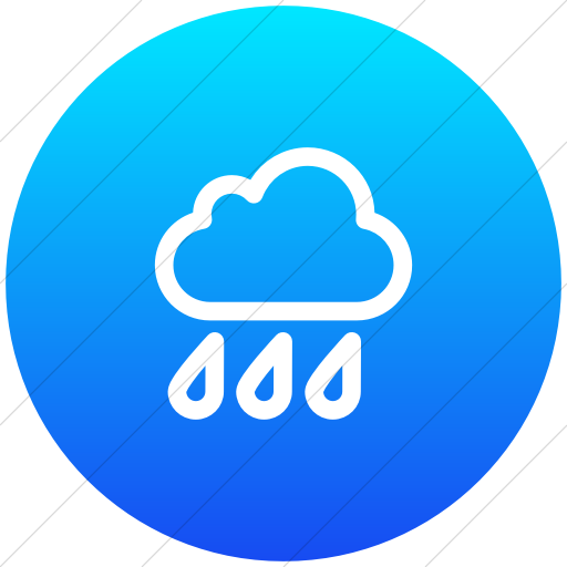 Flat Circle White On Ios Blue Gradient Raphael Rain