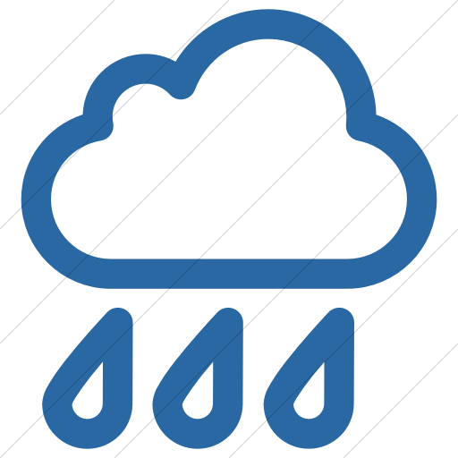 Simple Blue Raphael Rain Cloud Icon