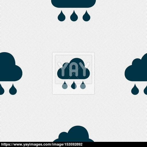 Cloud Ran Sign Seamless Pattern With Geometric Texture