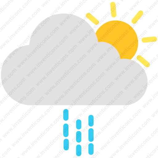 Download Cloud Sun Raincloud,downpour,rain,weather Icon