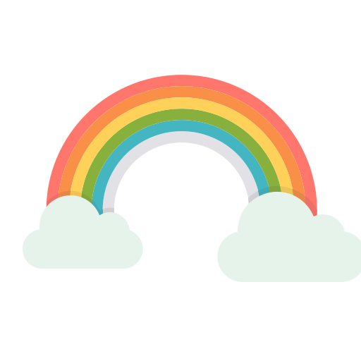 Rainbow, Sun, Cloud, Colorful, Vibrant, Spring Icon Free