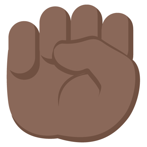 Raised Fist Dark Skin Tone Emoji Emoticon Vector Icon Free