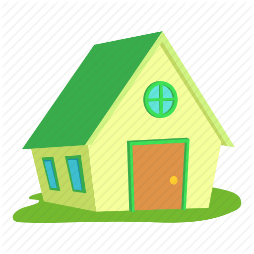 Building, Cartoon, Front, Home, Logo, Ranch, Roof Icon