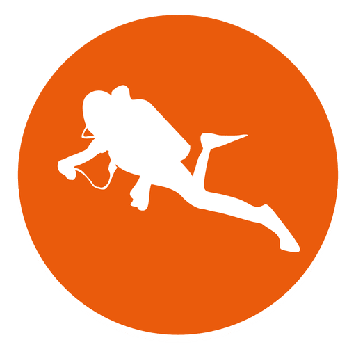 Scuba Diver Circle Icon