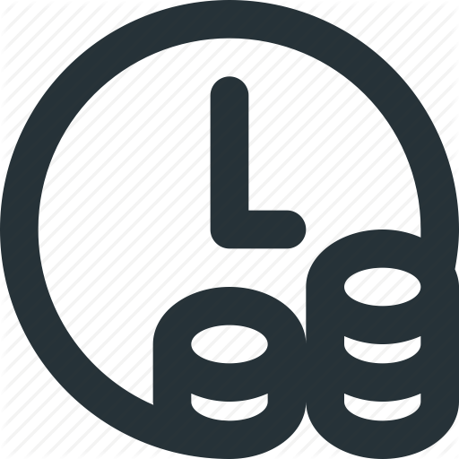 Clock, Coins, Hourly, Rate, Time Keeping, Tracking Icon