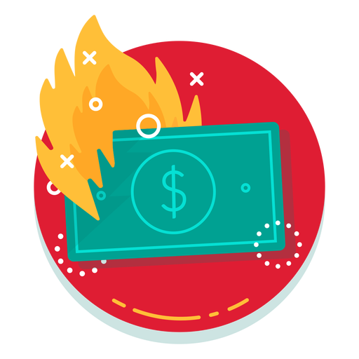 Dollar Bill Burn Rate Icon