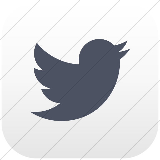 Flat Rounded Square Blue Gray On White Gradient Social