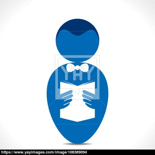 Men Ready Book Icon Vector Vector