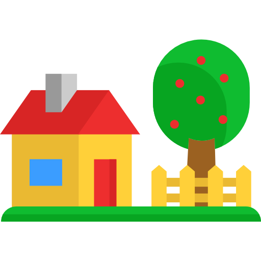 Buildings, Garden, Real Estate Icon