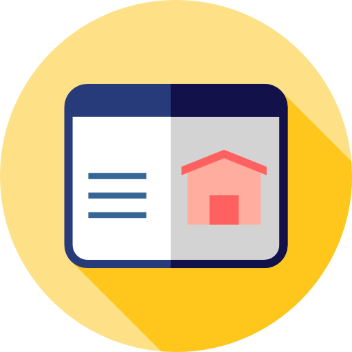 Browser, Online, Real Estate Icon