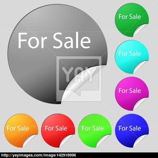 For Sale Sign Icon Real Estate Selling Set Of Eight Multi