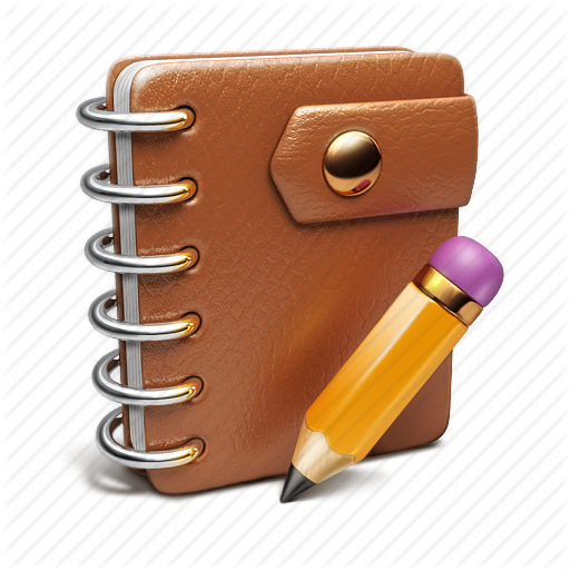 Binder, Notebook, Pencil Icon