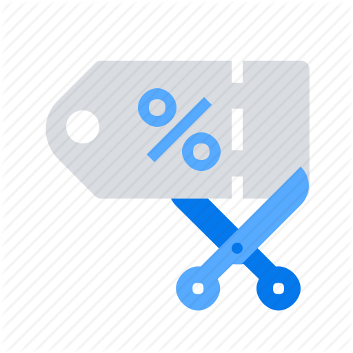 Coupon, Discount, Percent, Rebate, Scissors Icon