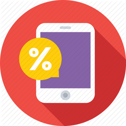 Discount, Interest, Mobile, Percentage, Rebate Icon
