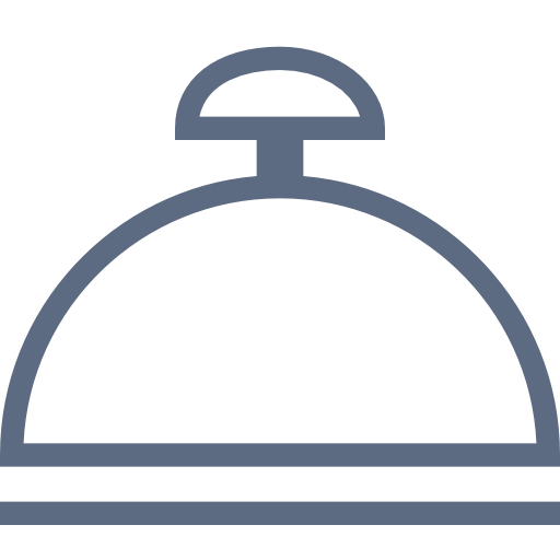 Grey, Reception, Bell Icon Free Of Hotel And Spa Icons