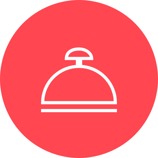 Red, Reception, Bell Icon Free Of Hotel And Spa Icons