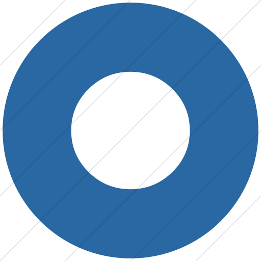 Flat Circle White On Blue Classica Record Button Icon