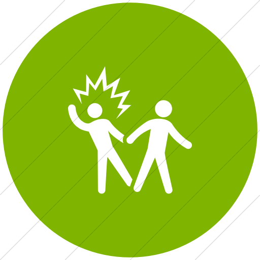 Flat Circle White On Green Ocha Humanitarians Security