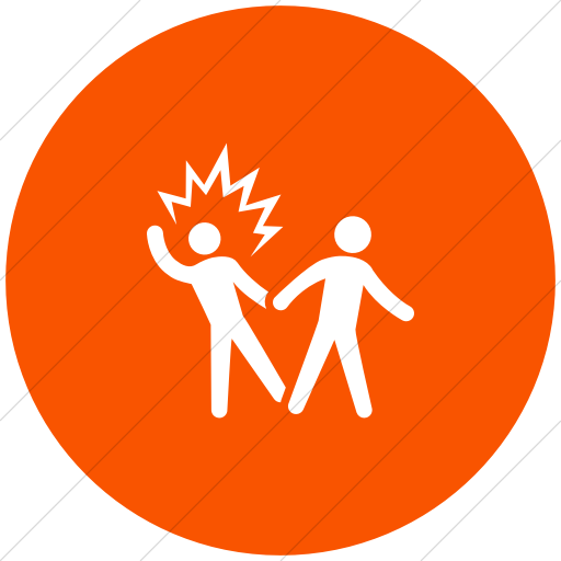 Flat Circle White On Orange Ocha Humanitarians Security