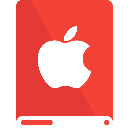 Red, White, Drive, Apple Icon