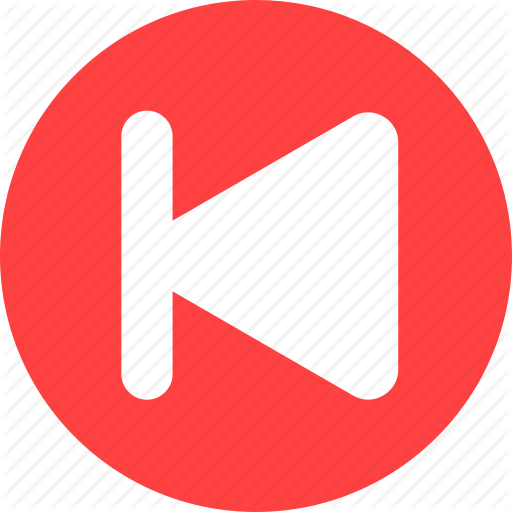 Arrow, Back, Circle, Left, Previous, Red Icon