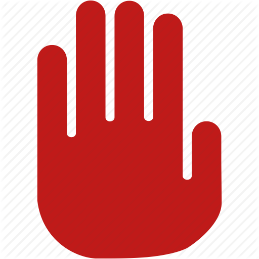 Cancel, Danger, Error, Forbidden, Red Hand, Stop Signal, Terminate