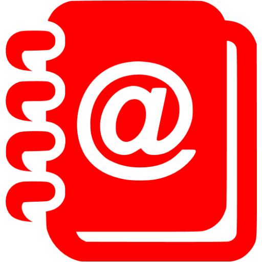 Red Address Book Icon