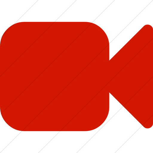 Simple Red Bootstrap Font Awesome Video Camera Icon