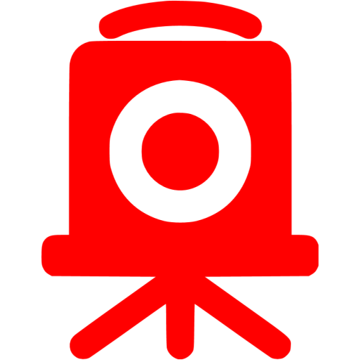 Red Old Time Camera Icon