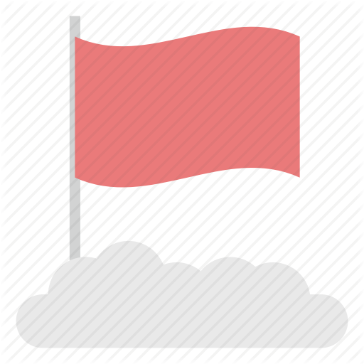 Check, Cloud, Data, Flag, Mark, Red, Weather Icon