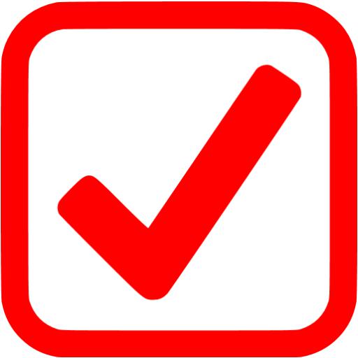 Red Checked Checkbox Icon