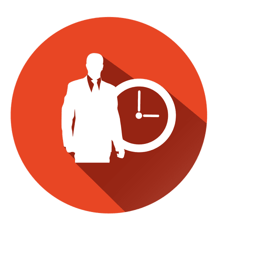 Executive With Clock Icon