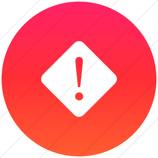 Flat Circle White On Ios Orange Gradient Raphael